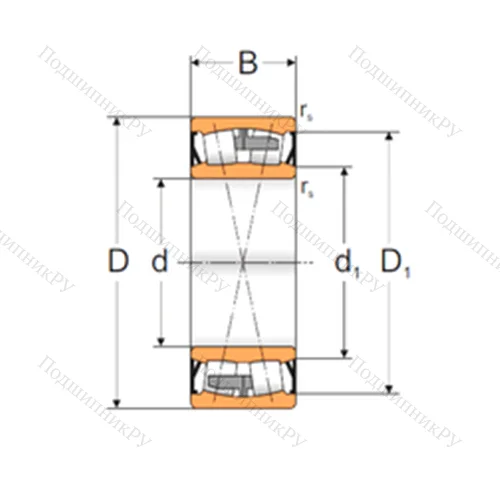 Подшипник роликовый радиальный самоцентрирующийся A 5-22208M-2RZ
