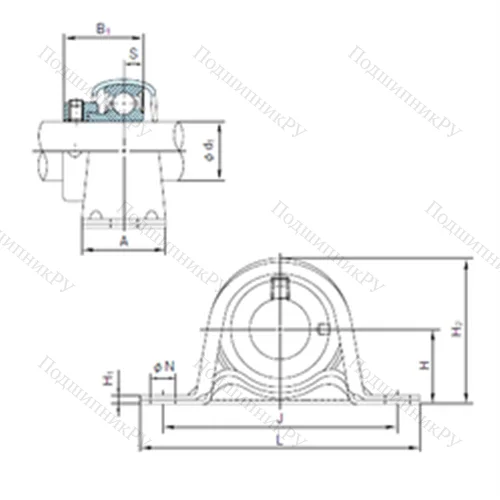 Подшипниковый узел шариковый радиальный UCFX 16