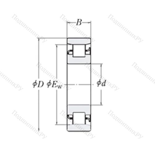 Подшипник роликовый радиальный MRJ 8