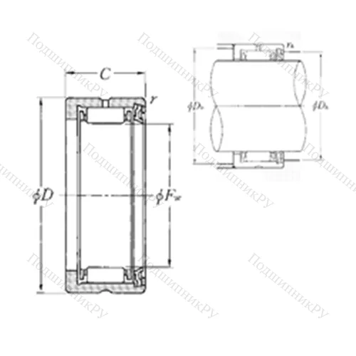 Подшипник игольчатый радиальный RNA 4905L