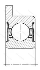 Подшипник  3880095 размер 5x13x6