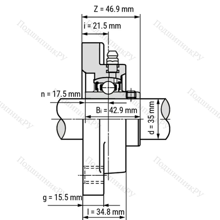 Подшипниковый узел SSUCFPL 207-W - Вал: 35 мм