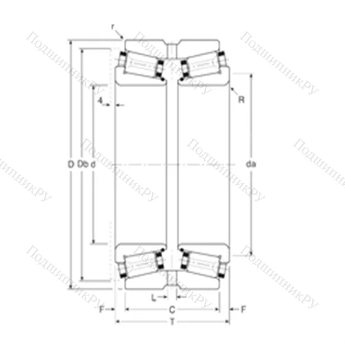 Подшипник роликовый радиально-упорный 283203X/283310G