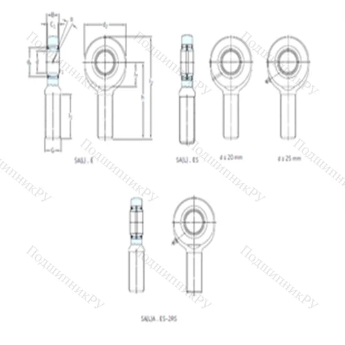 Подшипник скольжения сферический SAL 50ES-2RS от производителя  SKF