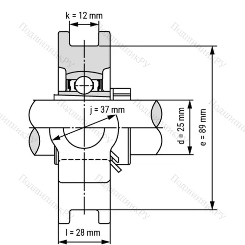 Подшипниковый узел UKT 206+H 2306 - Вал: 25 мм от производителя  LPZ