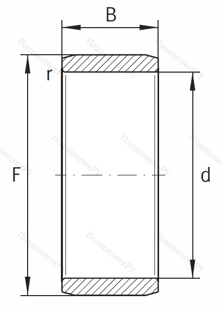 Игольчатый подшипник внутреннее кольцо IR 40x45x30