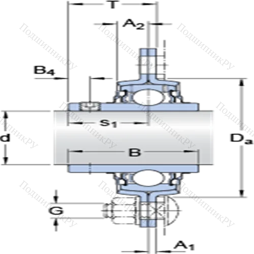 Фланцевые подшипниковые узлы типа Y (литой корпус, круглый фланец, крепление стопорными винтами) PFD 1. TR
