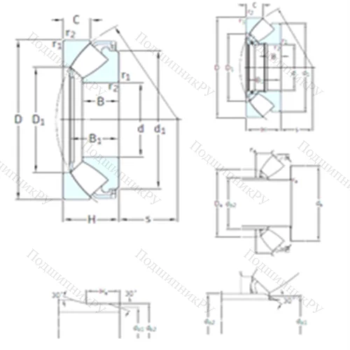 Подшипник роликовый упорно-радиальный 292/1060EF