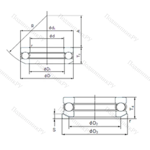 Подшипник шариковый упорный 53232U