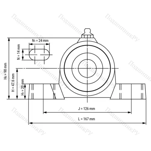 Подшипниковый узел WP-SSBP 207 - Вал: 35 мм от производителя  LPZ