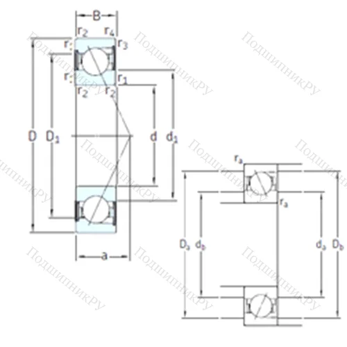 Подшипник шариковый радиально-упорный SS 7214 ACD/HCP 4A от производителя  SKF