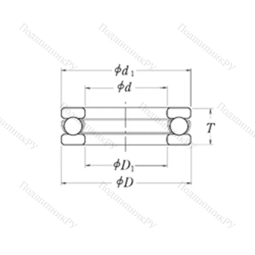 Подшипник шариковый упорный XLT 6