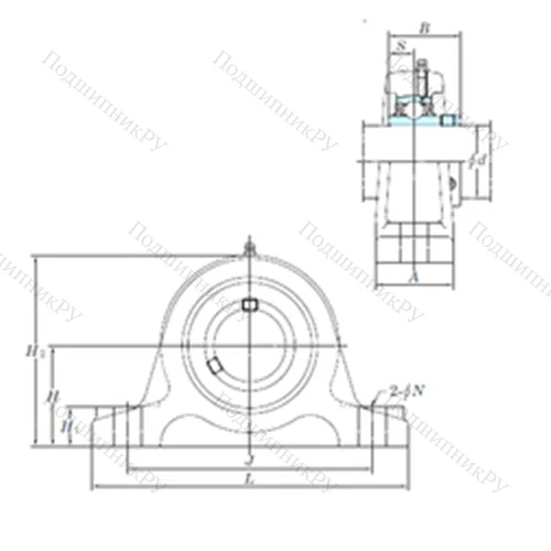 Подшипниковый узел шариковый радиальный UCIP 209-26