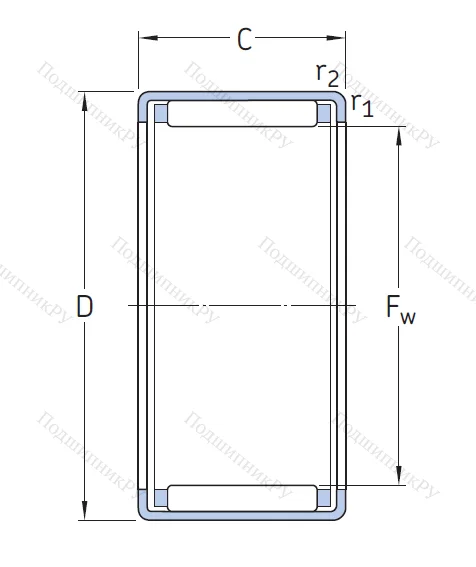 Игольчатый подшипник HK 2012