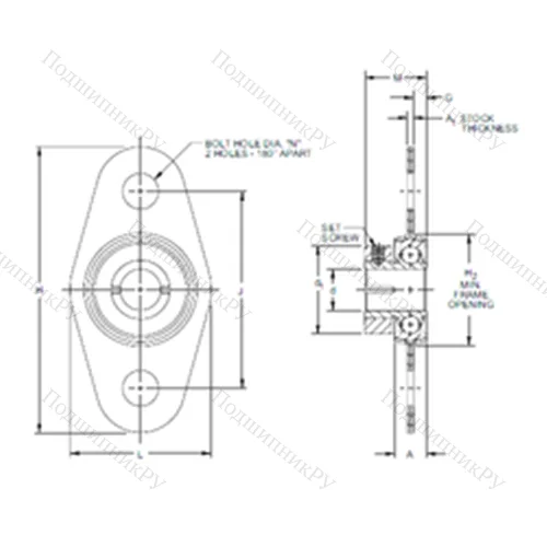 Подшипниковый узел шариковый радиальный S 3PPB 5 ST