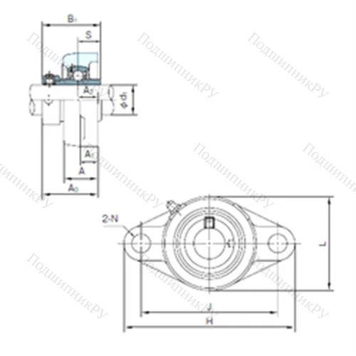 Подшипниковый узел шариковый радиальный UGFL 206