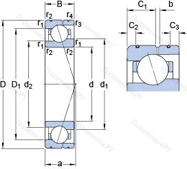 Подшипник 71905 CE/HCP 4AL