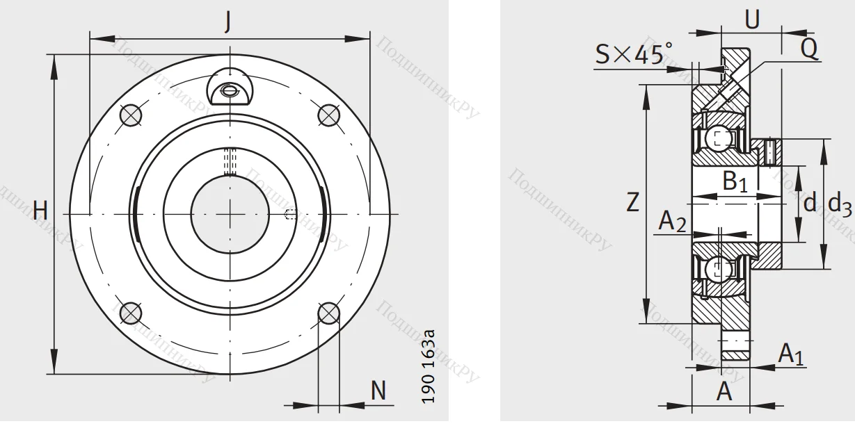Подшипниковый корпус  GG.ME 12-N