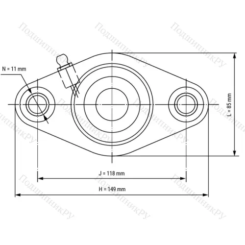 Подшипниковый узел WP-SSBFL 206 - Вал: 30 мм