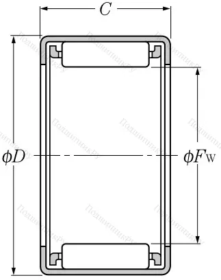 Игольчатый подшипник HK 2020 C