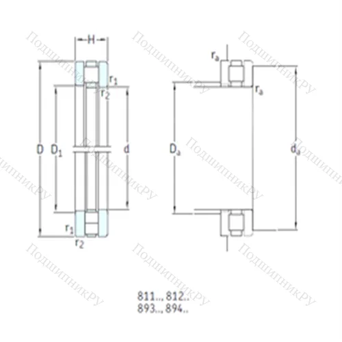 Подшипник роликовый упорный 811/530M