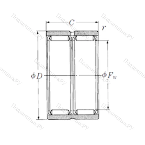 Подшипник игольчатый радиальный RNAFW 658560
