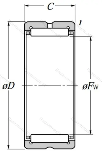 Игольчатый подшипник NK 45/20 от производителя  NTN