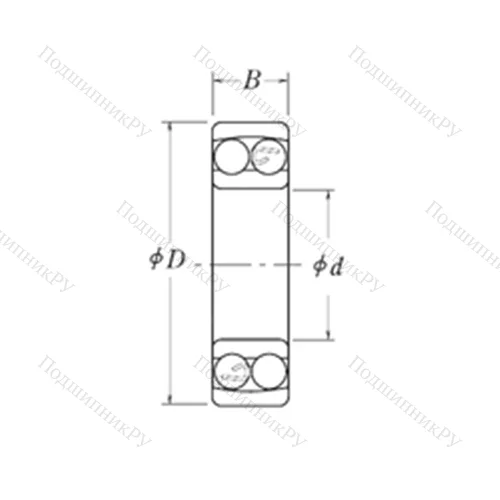 Подшипник шариковый радиальный самоцентрирующийся NMJ 4.3/4