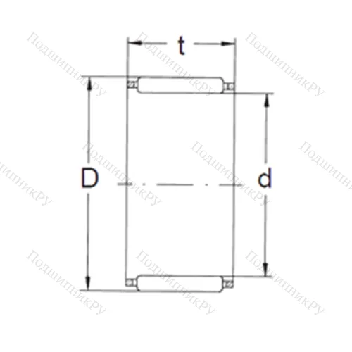 Подшипник игольчатый радиальный K 20X 28X 25