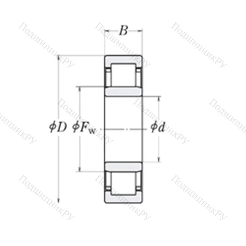 Подшипник роликовый радиальный LLRJ 2