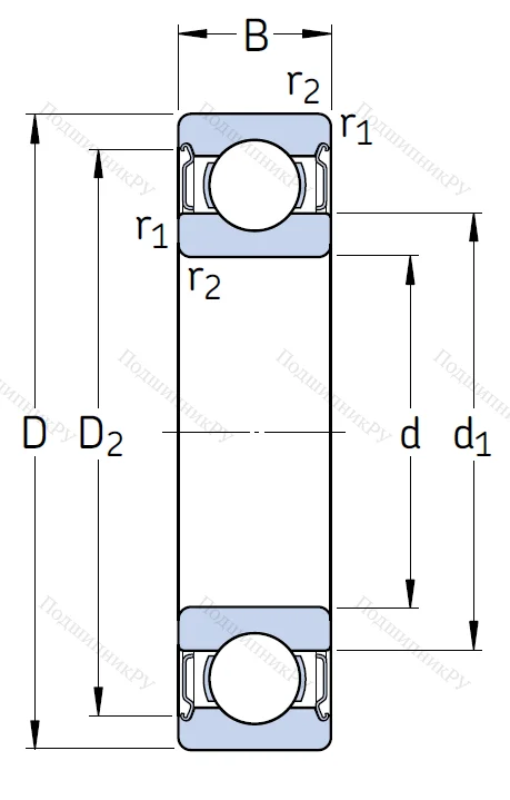 Высокотемпературный подшипник 6202 2Z/C 3 LHT 23