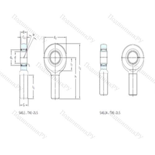 Подшипник скольжения сферический SA 60TXE-2LS от производителя  SKF