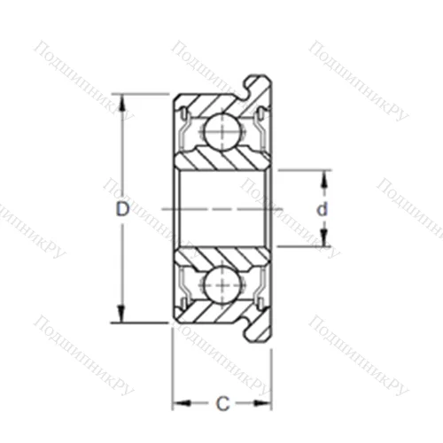 Подшипник шариковый радиальный SF 628-2RS