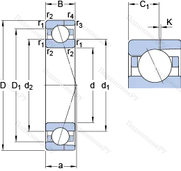 Подшипник 7007 ACD/HCP 4AH