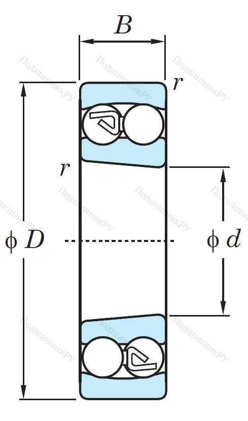Двухрядный шариковый подшипник