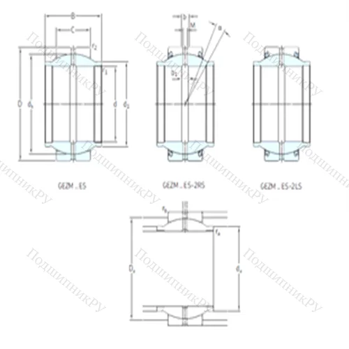 Подшипник скольжения сферический GEZM 308ES-2LS