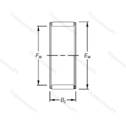 Подшипник игольчатый радиальный K 52X 57X 17H