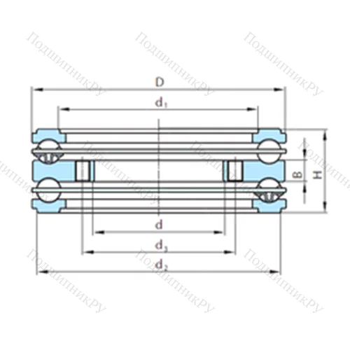 Подшипник шариковый упорный PSL 212-27