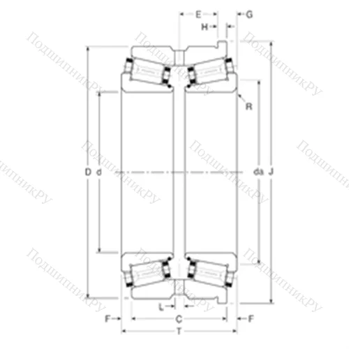 Подшипник роликовый радиально-упорный 120057X/120110H