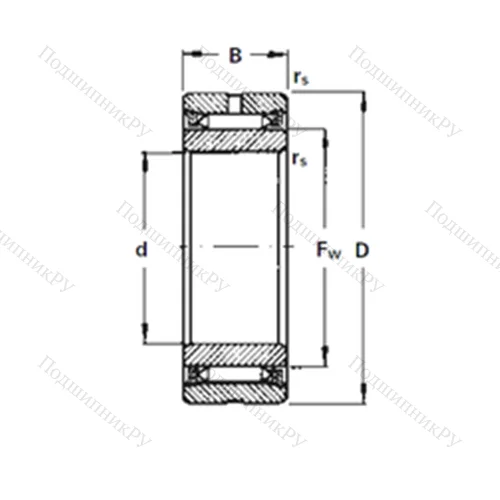 Подшипник игольчатый радиальный NA 2180