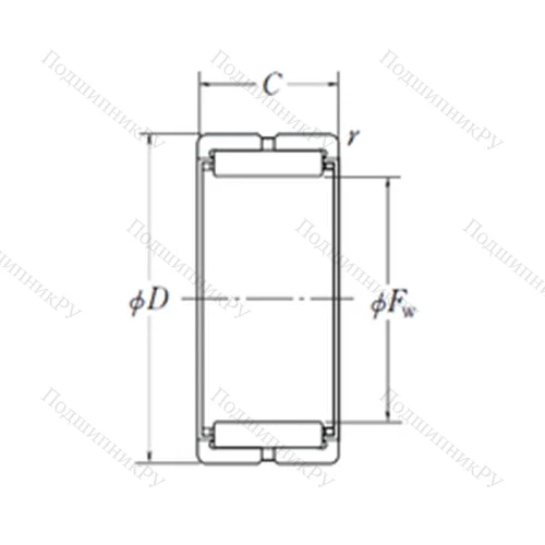 Подшипник игольчатый радиальный RNA 4968