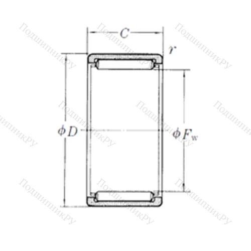 Подшипник игольчатый радиальный RLM 182620-1