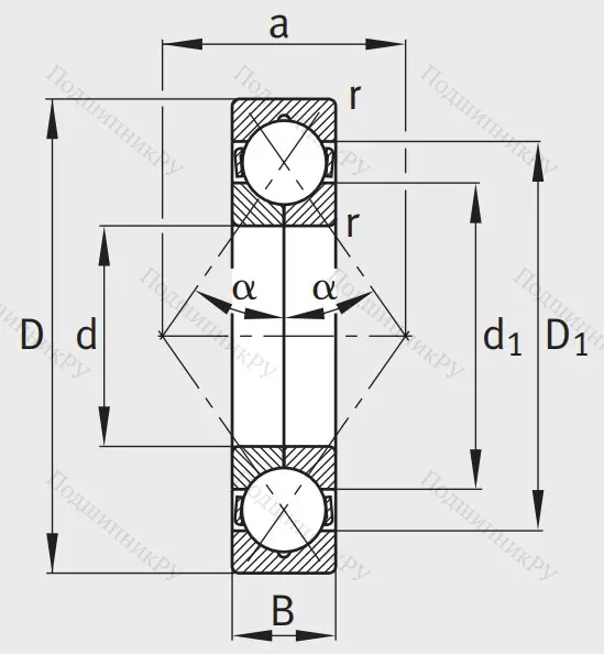 Радиально-упорный шариковый подшипник