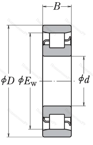 Роликовый цилиндрический подшипник N 210 W от производителя  NSK