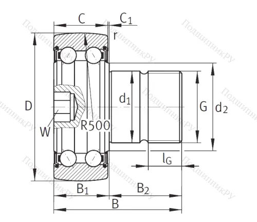 Подшипник KR 5205 2RS от производителя  INA