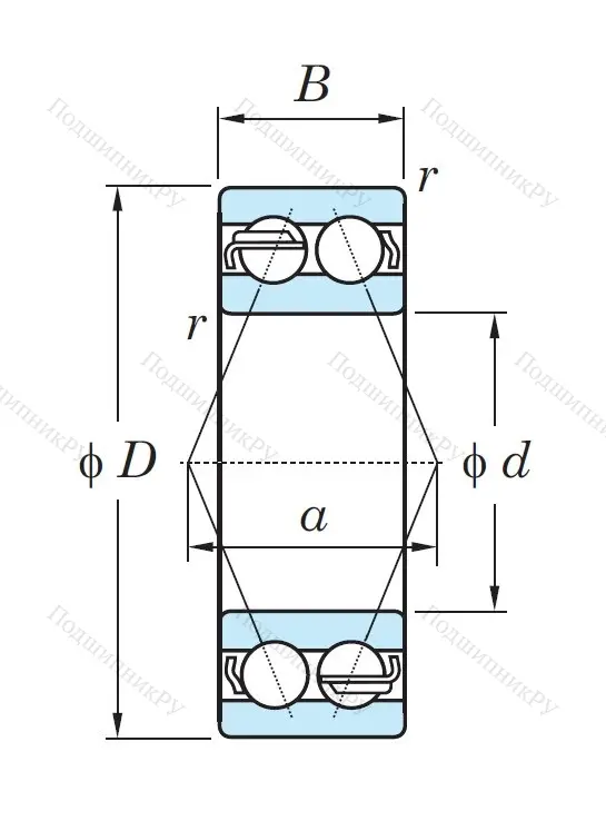 Двухрядный шариковый подшипник